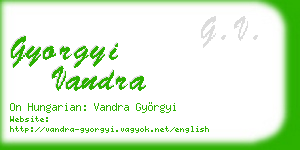 gyorgyi vandra business card